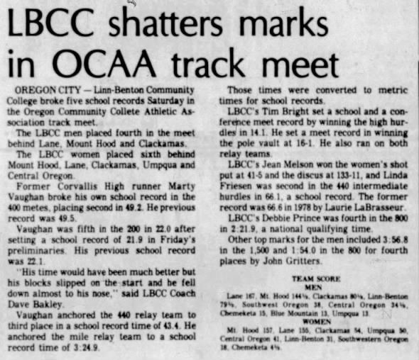 1980 05-05 Linda at LBCC Corvallis Gazette-Times page 8